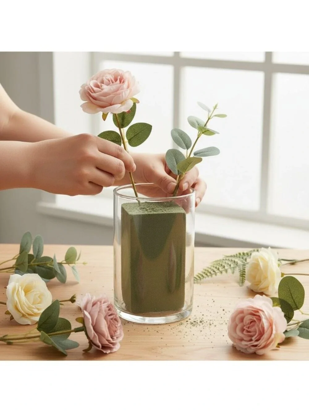 Dry Floral Foam Brick Green Foam For Artificial Flowers Silk Or Dried Floral Cra
